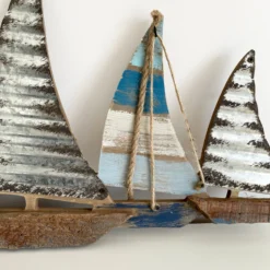 Wood & Metal Sailing Boat Wall Art 63cm -Home Decoration IMG 5307.JPEG edited158