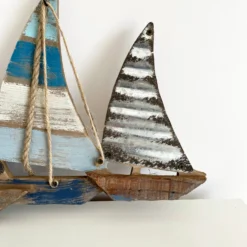 Wood & Metal Sailing Boat Wall Art 63cm -Home Decoration IMG 5308.JPEG edited159