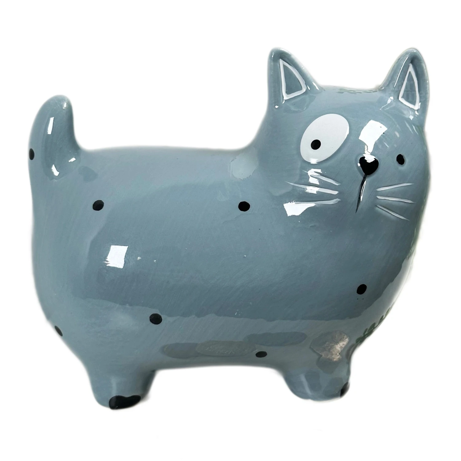 Ceramic Blue Cat Money Box 8 Ceramic Blue Cat Money Box - Image 8
