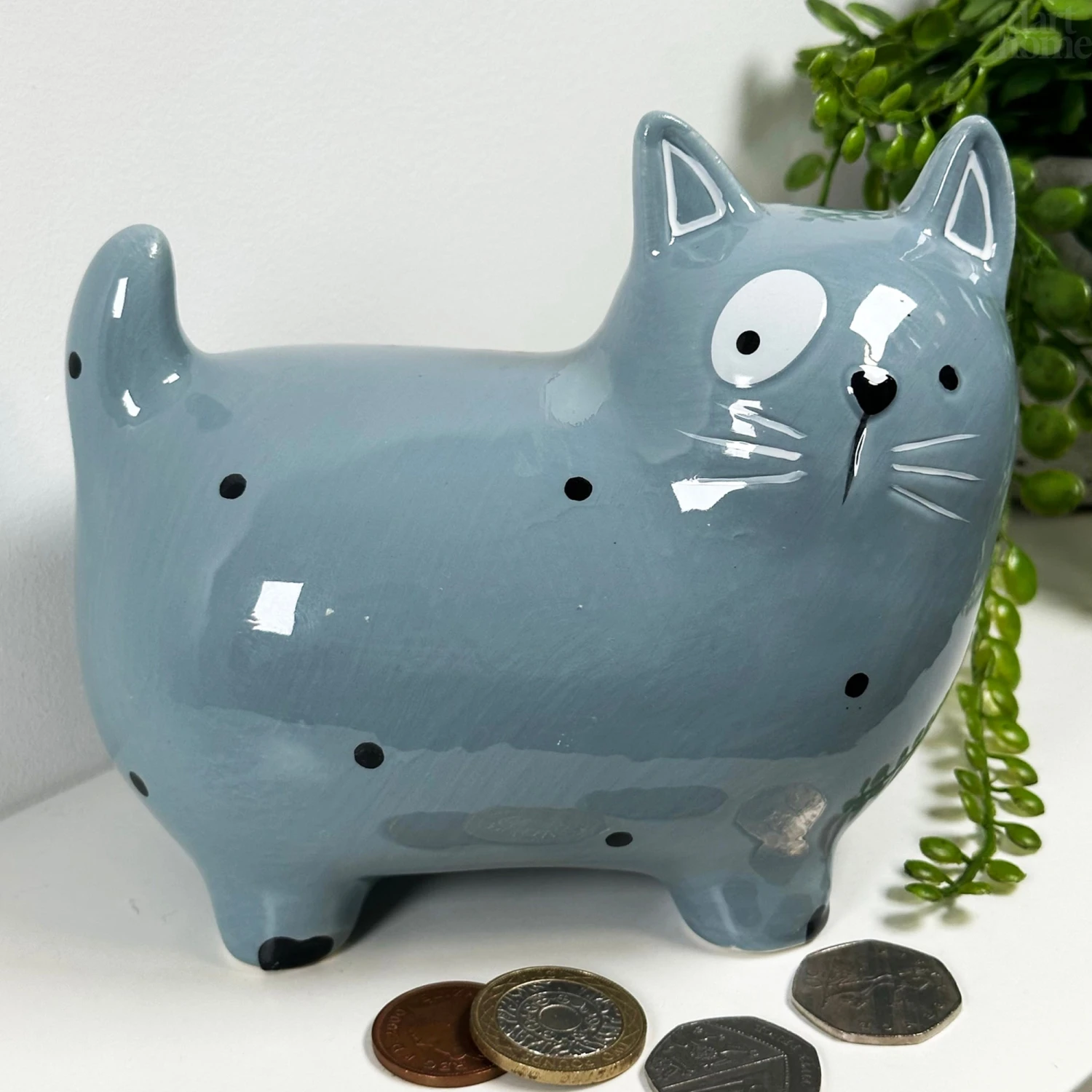 Ceramic Blue Cat Money Box 1 Ceramic Blue Cat Money Box