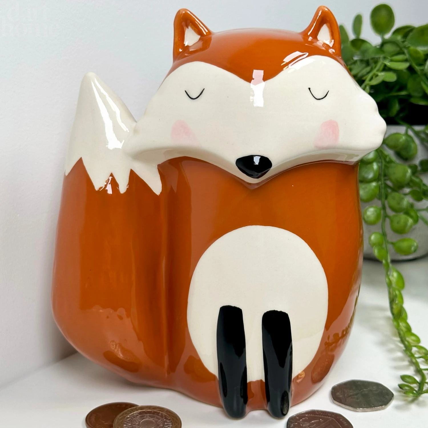 Ceramic Fox Money Box 1 Ceramic Fox Money Box