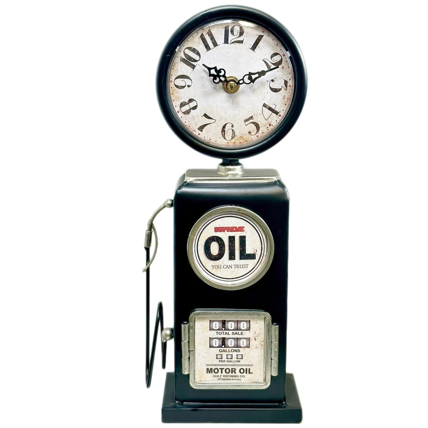 Black Petrol Pump Table Clock 7 Black Petrol Pump Table Clock - Image 7