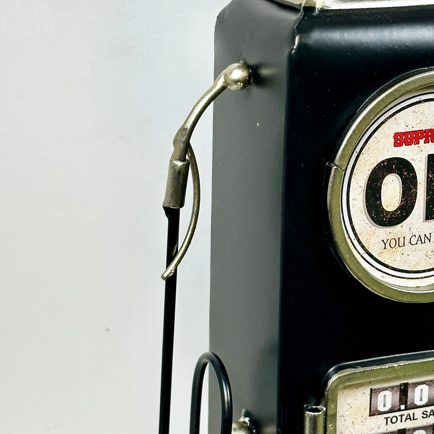 Black Petrol Pump Table Clock 4 Black Petrol Pump Table Clock - Image 4