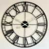 Black Metal Skeleton 75cm Wall Clock