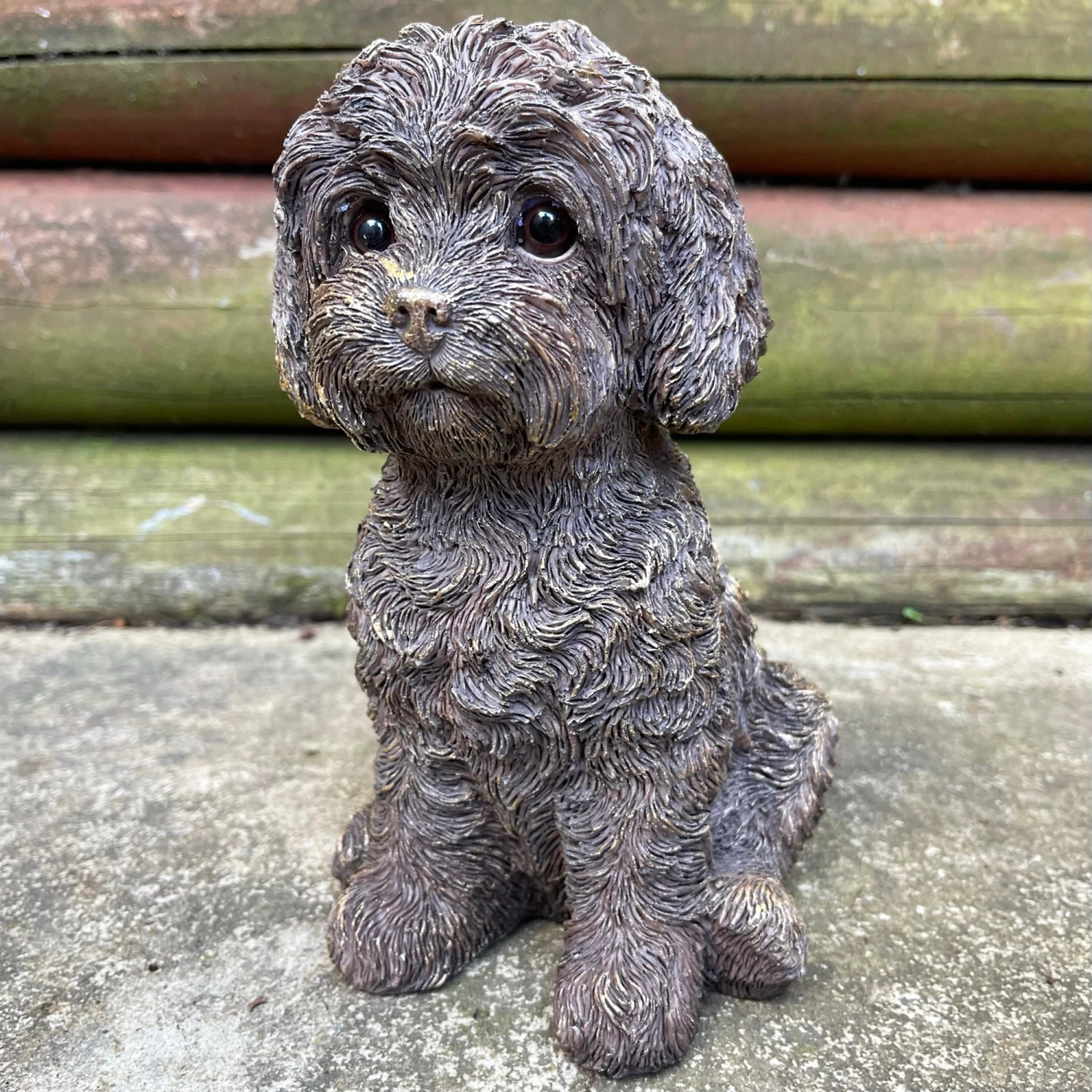 Resin Gold Labradoodle Dog Ornament 1 Resin Gold Labradoodle Dog Ornament