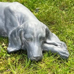 Large Grey Content Dog Sculpture -Home Decoration IMG 8081 JPEG eca003a7 ce92 4980 818a 9912287271fb