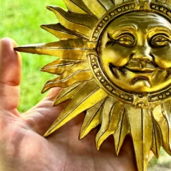 Gold Smiling Sun Wall Plaque -Home Decoration IMG 8907 JPEG