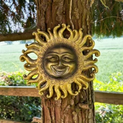 Gold Jolly Sun Wall Plaque