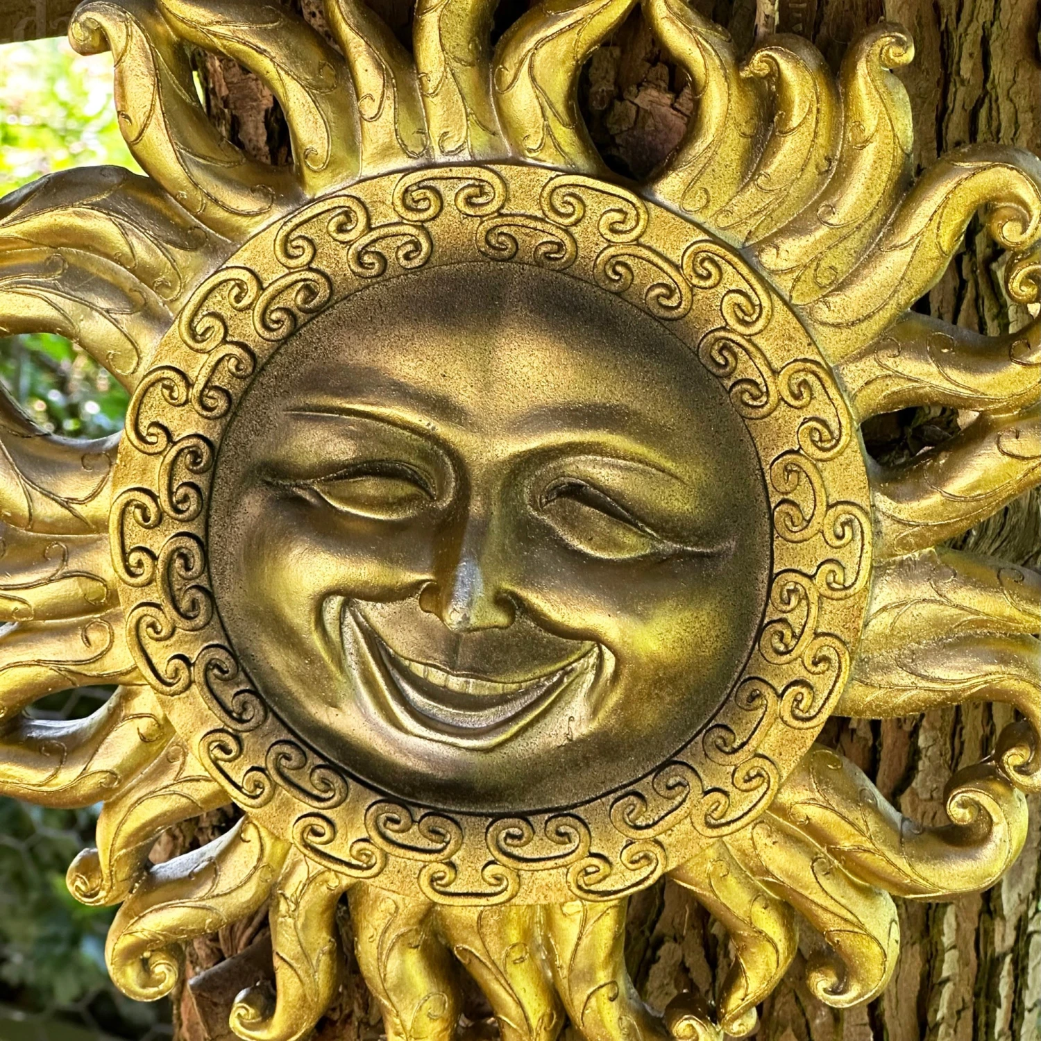 Gold Jolly Sun Wall Plaque 3 Gold Jolly Sun Wall Plaque - Image 3