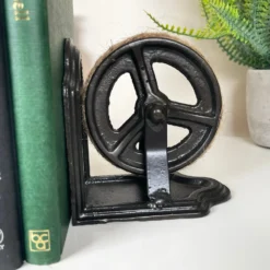 Industrial Cog Bookends Set -Home Decoration IMG 9017.JPEG editedBW