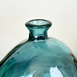 Recycled Glass Teal Bubble Vase -Home Decoration IMG 9070 JPEG