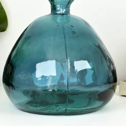 Recycled Glass Teal Bubble Vase -Home Decoration IMG 9073 JPEG