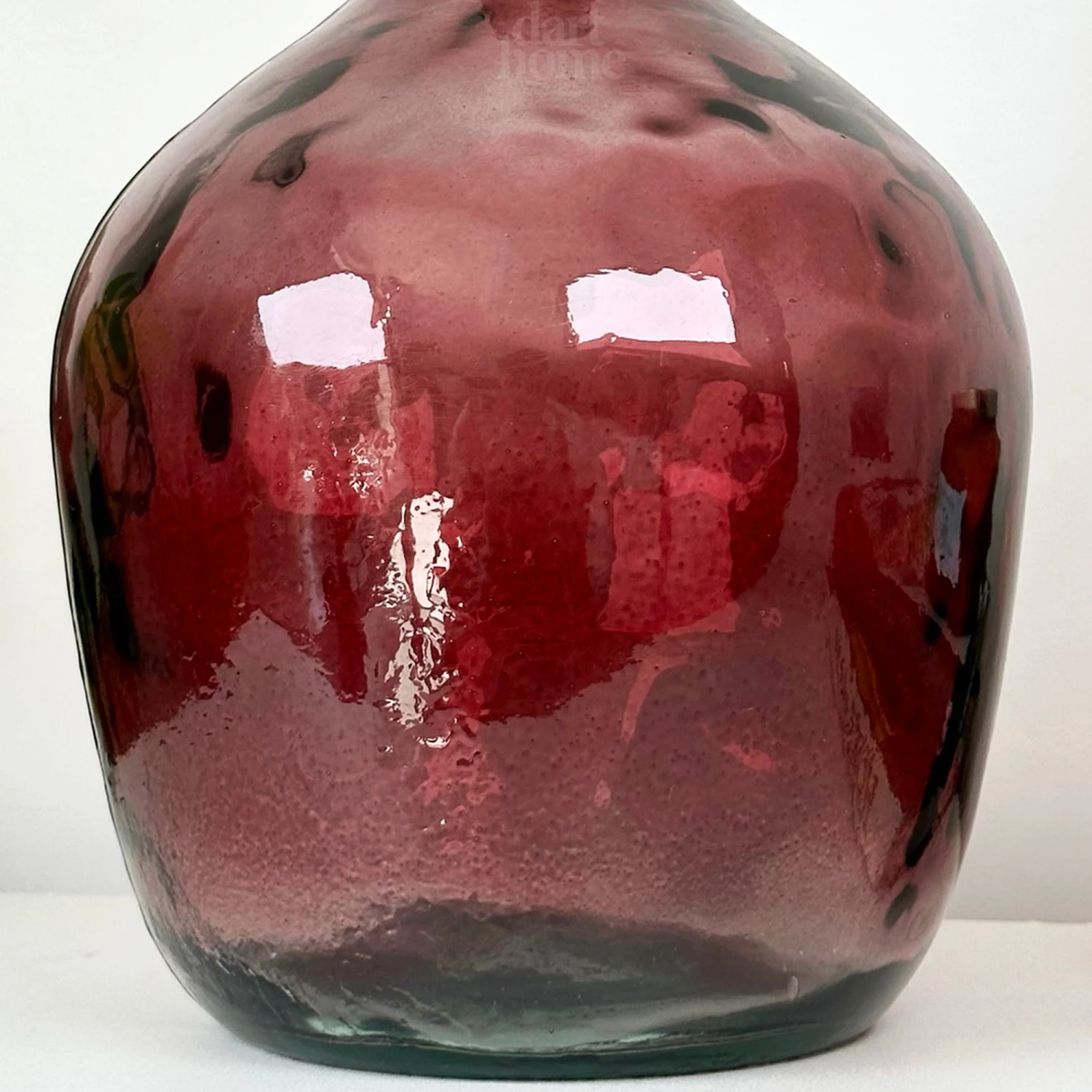 Recycled Glass Pink Bottle Vase 3 Recycled Glass Pink Bottle Vase - Image 3