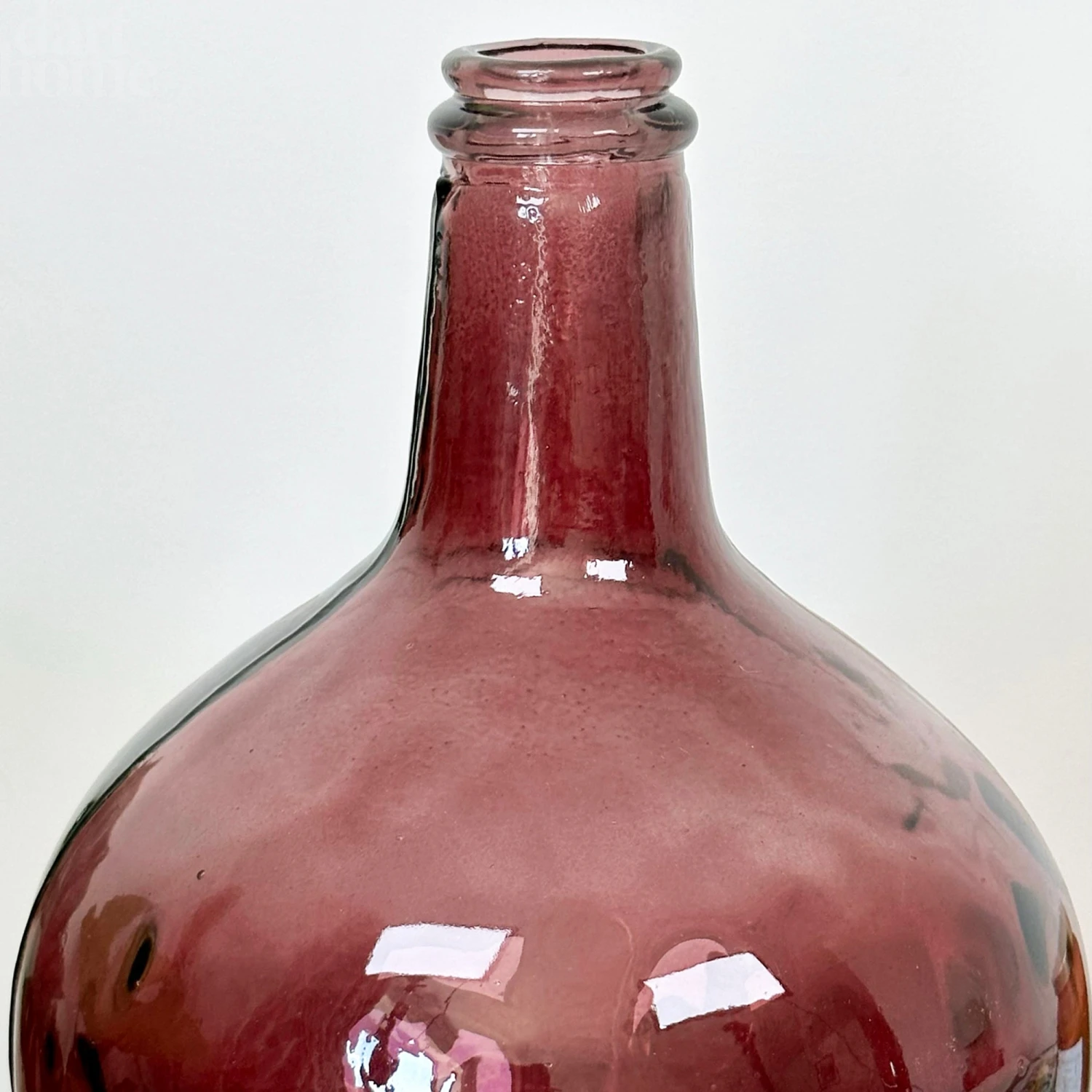 Recycled Glass Pink Bottle Vase 2 Recycled Glass Pink Bottle Vase - Image 2