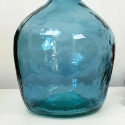 Recycled Glass Large Teal Bottle Vase -Home Decoration IMG 9091 JPEG
