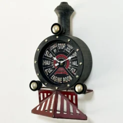 Industrial Black Train Wall Clock