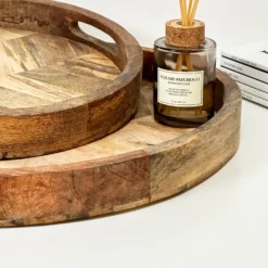 Set Of 2 Herringbone Wooden Trays -Home Decoration IMG 9310 JPEG