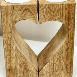 Wood Block Love Heart Tea Light Holder -Home Decoration IMG 9335 JPEG