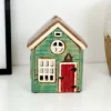 Green Holiday House Candle Holder
