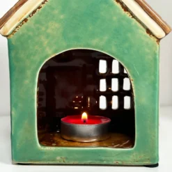 Green Holiday House Candle Holder -Home Decoration IMG 9523 JPEG