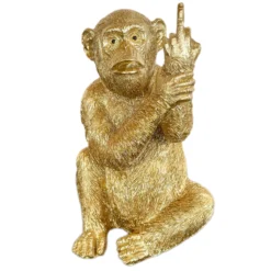 Gold Up Yours Monkey Ornament 11x19x11cm -Home Decoration IMG E0057 editedAMcopy