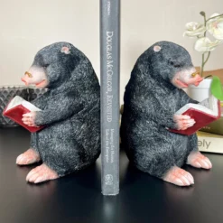 Black Reading Mole Bookends -Home Decoration IMG E0136 editedW