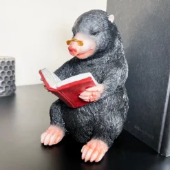 Black Reading Mole Bookends -Home Decoration IMG E0137 editedX