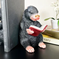 Black Reading Mole Bookends -Home Decoration IMG E0138 editedY