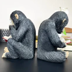 Black Reading Monkey Bookends 13 Black Reading Monkey Bookends -Home Decoration IMG E0156 editedAP