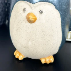 Speckled Ceramic Penguin Plant Pot Cover -Home Decoration IMG E0164 editedAW