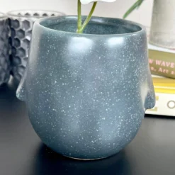 Speckled Ceramic Penguin Plant Pot Cover -Home Decoration IMG E0168 editedAZ