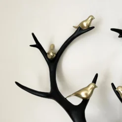 Black Stags Head With Gold Bird Decoration -Home Decoration IMG E0195 editedBV
