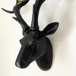 Black Stags Head With Gold Bird Decoration -Home Decoration IMG E0197 editedBX