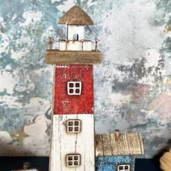 Rustic Wooden Coastal Lighthouse Ornament -Home Decoration IMG E0318 edited14