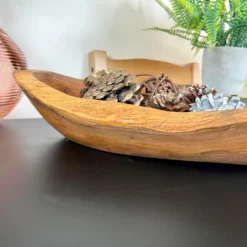 Teak Root Wood Long Bowl 35cm 11 Teak Root Wood Long Bowl 35cm -Home Decoration IMG E0332 editedDA