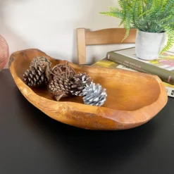 Teak Root Long Bowl 45cm -Home Decoration IMG E0344 editedDK
