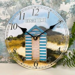 Beach Hut Round Wall Clock 20cm -Home Decoration IMG E0361 edited34