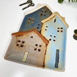 Ceramic Tall Cottage Houses Decorative Plate -Home Decoration IMG E0377 edited41