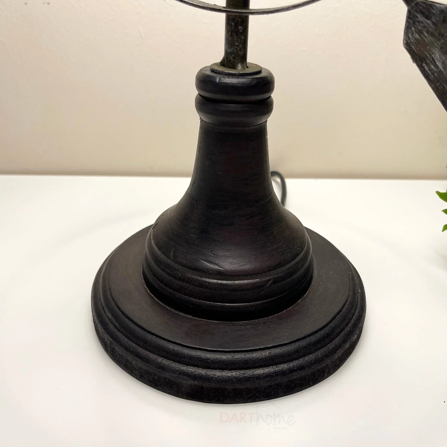 Metal Armillary Sphere Table Lamp With Natural Shade 4 Metal Armillary Sphere Table Lamp With Natural Shade - Image 4