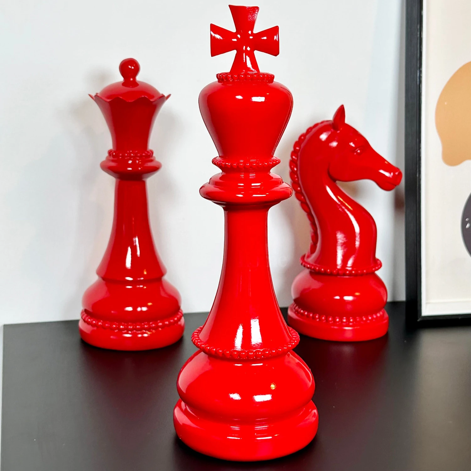 3pc Red Giant Chess Statues 10 3pc Red Giant Chess Statues - Image 10