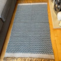 Blue Geometric Living Room Rug 90x150cm -Home Decoration IMG E0520 edited134