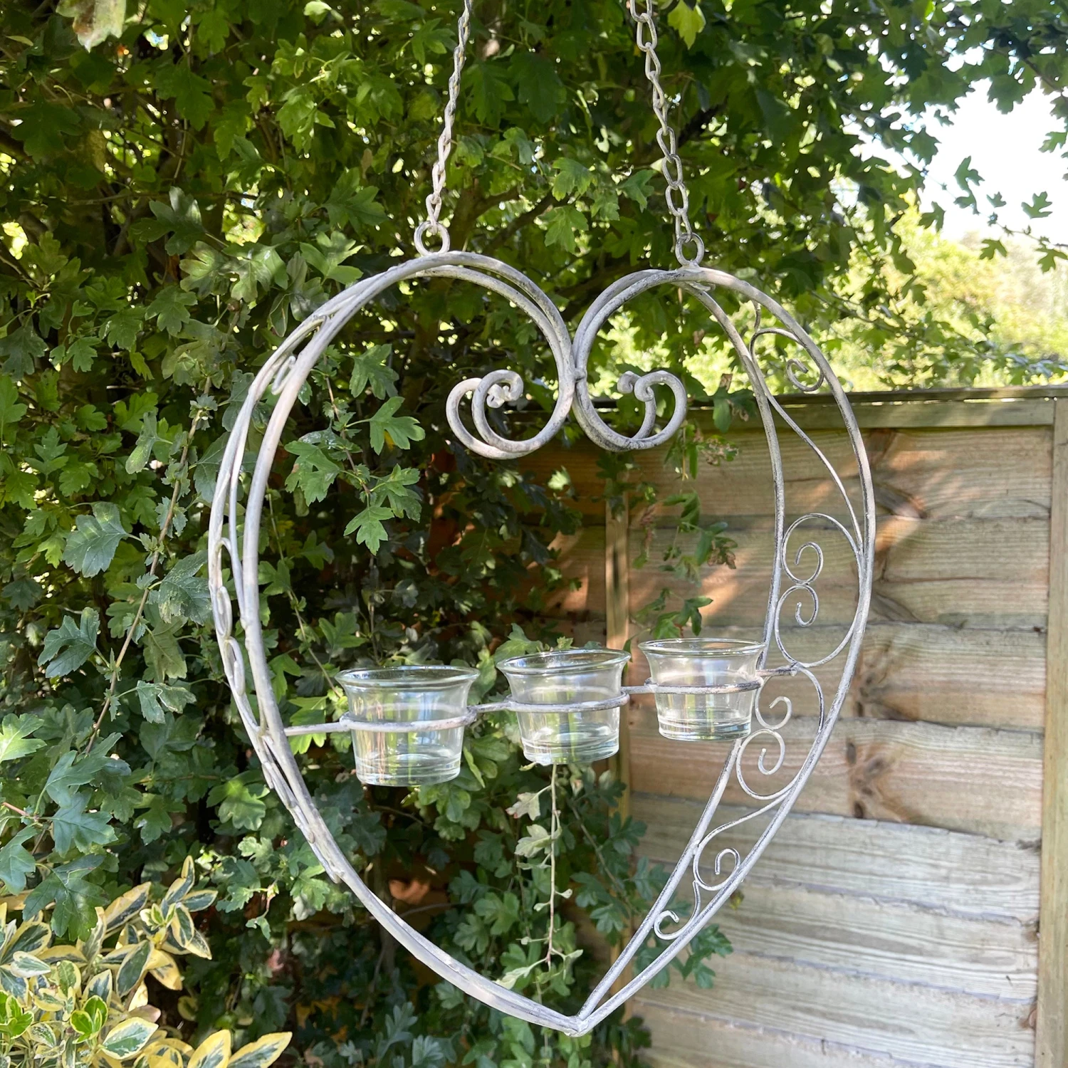 Hanging Love Heart Tealight Holder 1 Hanging Love Heart Tealight Holder
