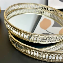 Set Of 2 Gold Mirror Trays -Home Decoration IMG E0739 11352ecd 7587 494b 9839 0fd7bd5008a5