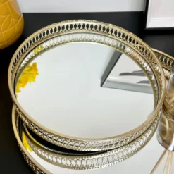 Set Of 2 Gold Mirror Trays -Home Decoration IMG E0742 c0d85926 afce 4f3f 9801 b04315adae84