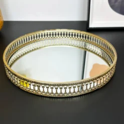 Set Of 2 Gold Mirror Trays -Home Decoration IMG E0745