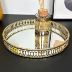 Set Of 2 Gold Mirror Trays -Home Decoration IMG E0746