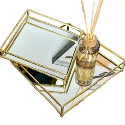 Set Of 2 Square Gold Mirrored Trays -Home Decoration IMG E0749copy