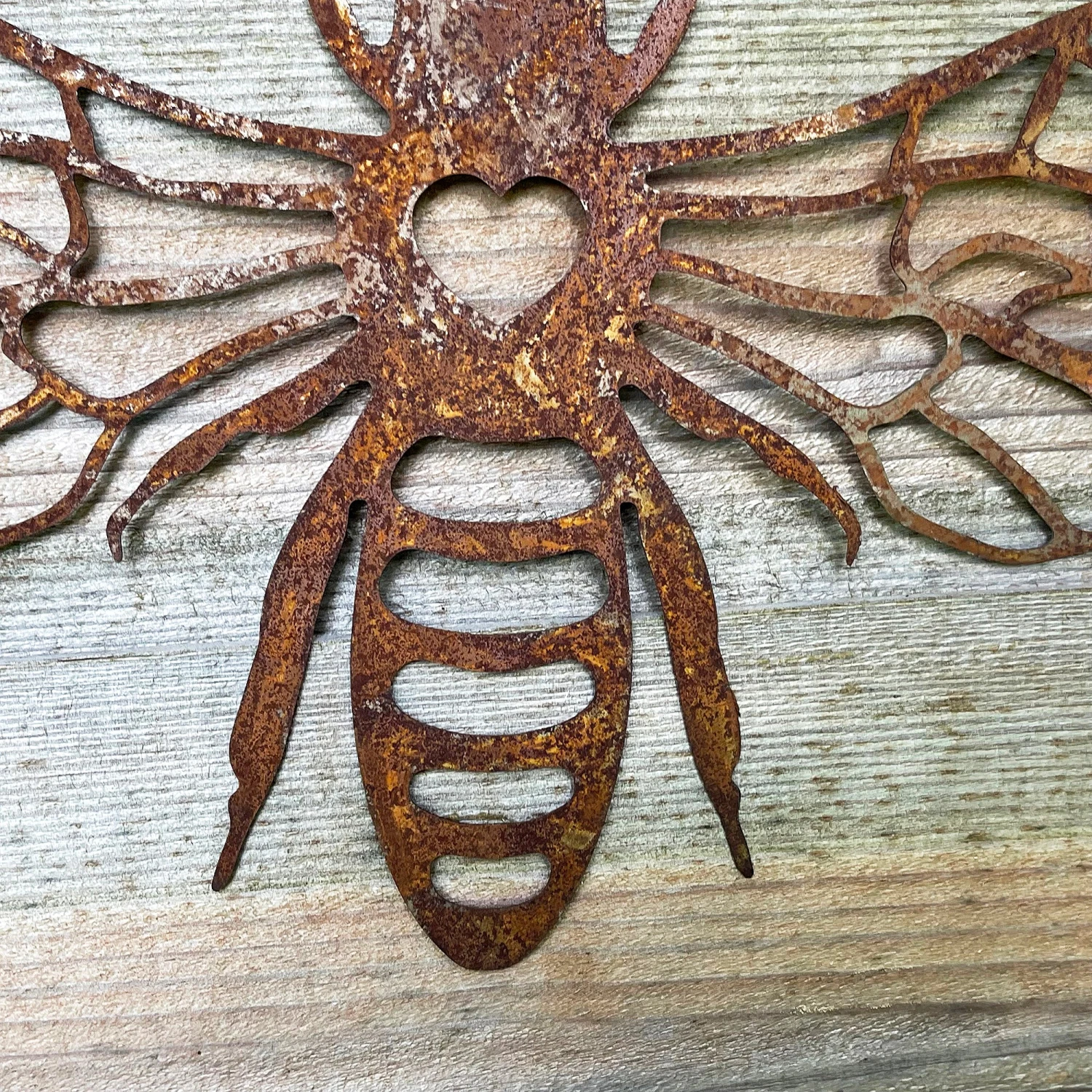 Rusted Metal Honey Bee Sihouette Wall Art 4 Rusted Metal Honey Bee Sihouette Wall Art - Image 4