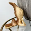 Wood Shoulder Stand Yoga Bunny Sculpture