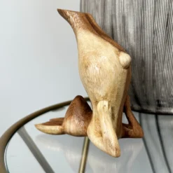 Wood Shoulder Stand Yoga Bunny Sculpture -Home Decoration IMG E0900